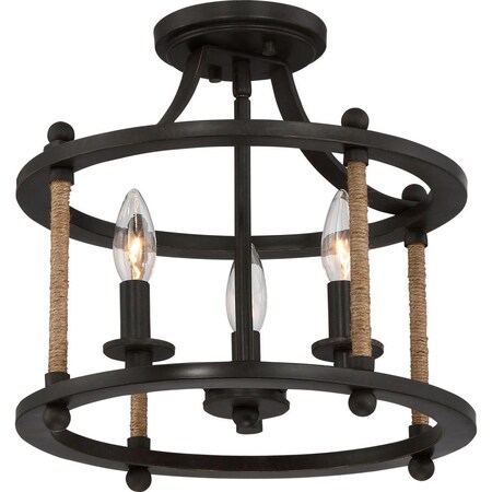 Quoizel Frontier Semi-Flush Mount FTR1713IB